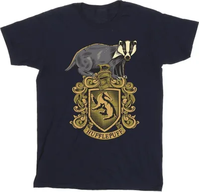 Produktbild von Harry Potter - "Hufflepuff" T-Shirt für Mädchen BI22043 (140-146) (Marineblau)