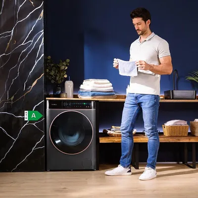 Obrázek produktu pro Cecotec Bolero Wash&Dry 85900 Inverter, Přední plnění, Stojací, Šedá, Levý, Černá, Dotyk