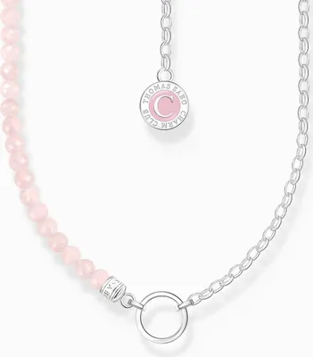 Thomas Sabo KE2201 390 9 L45V Collana in argento con ciondolo rosa e pietra a