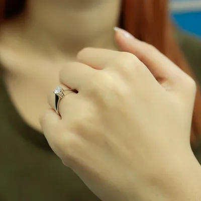 Produktbild von 0,36 Carat Diamant Solitär Ring Antragsring 14 Karat Weißgold