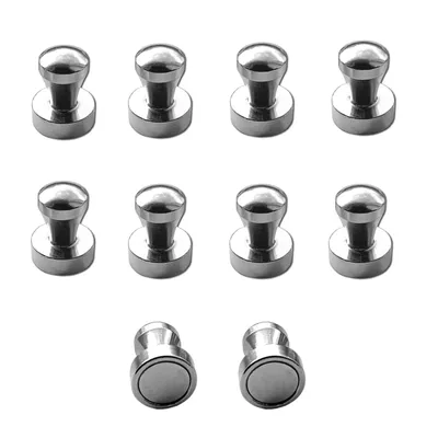 Produktbild von 10er Set Magnet Pins N52 Neodym | Kegelmagnet Magnetpins Edelstahl | Kegelpin Supermagnet | Ultrastarke Kühlschrankmagnete