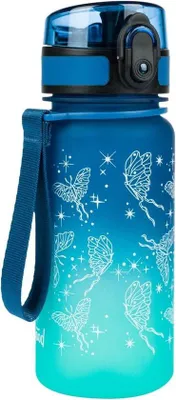 Immagine prodotto di Borraccia per bambini - a prova di perdite - borraccia da 350 ml - bottiglia per asilo - scuola e sport per bambine - borraccia per bambini in Tritan (farfalla)