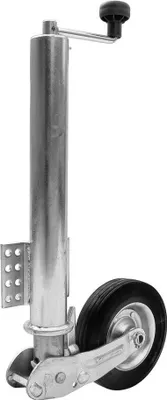 Produktbild von WINTERHOFF Automatik Stützrad VK60-KH-200VBB 250 kg, Rohr 60 mm, Höhe 560-1030 mm, Platte 130x105, Bohrung 11 mm, mit Griff, für Anhänger