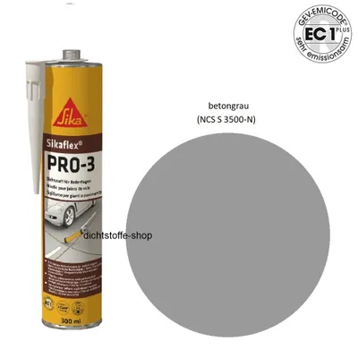 Produktbild von SIKA Sikaflex PRO 3 selbstnivellierender Spachtel - Betongrau - 300ml