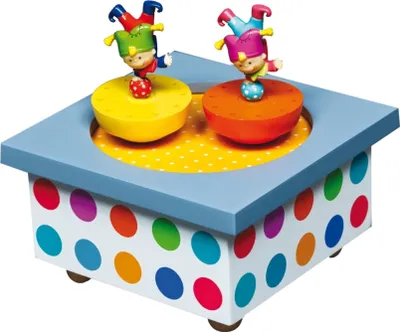 Produktbild von Holz Spieldose Tanzende Akrobaten, 1Stück