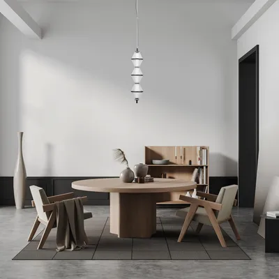 Zdjęcie produktu dla Lampa wisząca LED FUENTE czarna matowa 15W Ciepła biel 1108lm szkło wym:120x13x13cm IP20 Italux