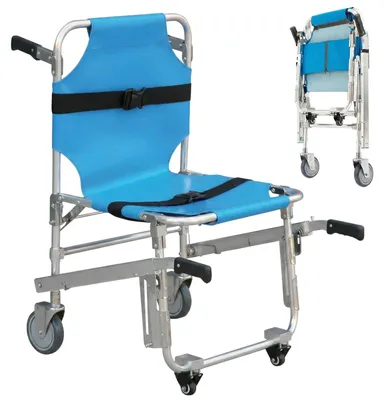 Imagen del producto de Elzusha - Escalera plegable con 4 ruedas y cinturones de seguridad