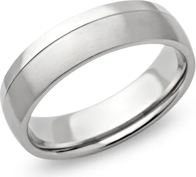 Produktbild von Matter Edelstahl Ring mit Glanzrille R9111 von Unique