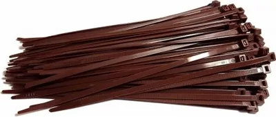 Immagine prodotto di Fascette marrone 200 x 4,8 mm - fissaggio per schermi protettivi 25 pezzi