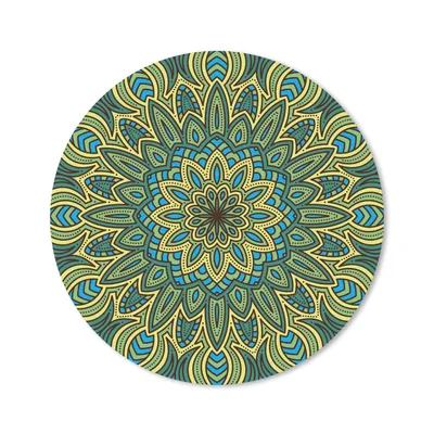 Produktbild von MuchoWow® Mauspad Mousepad Mandala mit floralen Details 20x20 cm - Mousepads - Maus Mat - Pad - Mausunterlage - Schreibtischmatte