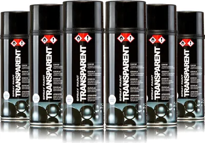 Produktbild von 6x Sprühlack - Sprühfarbe Spraydose Acryllack DIY Lack Spray 400ml : Klarlack Transparent Glanz