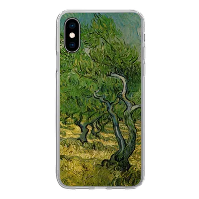 Produktbild von MuchoWow® Handyhülle Schutzhülle Hülle für iPhone X Olivenhain - Vincent van Gogh Silikon Softcase Handy Hülle - Handyhülle