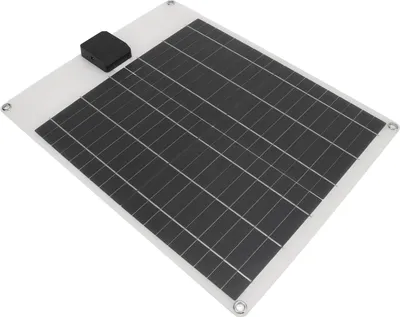 Obrázek produktu pro 20 W 5 V 12 V solární panel Monokrystalický generátor energie se dvěma výstupy, sada nabíječky baterií pro auto, loď, přívěs, obytný vůz, bílá barva