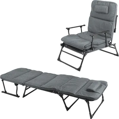 Produktbild von Linder Exclusiv Klappliege 2in1 Schwarz/Grau