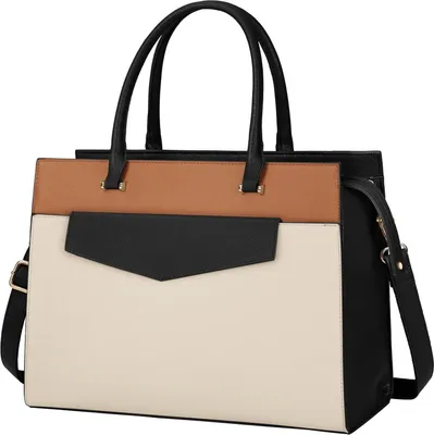Produktbild von RAINSMORE Handtasche Damen Groß Kunstleder Laptoptasche 15.6 Zoll Grün