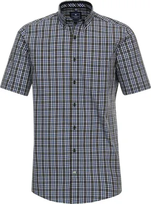 Produktbild von REDMOND Herren Freizeithemd Kurzarm Button-Down Comfort Grün kariert M