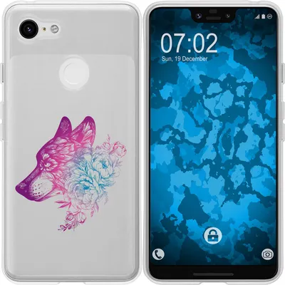 Produktbild von PhoneNatic Case kompatibel mit Google Pixel 3 XL Silikon-Hülle Floral Wolf M3-6
