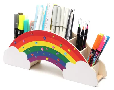 Obrázok produktu pre Držiak na ceruzky EXERZ Regenbogen, stolový organizér s 50 priehradkami