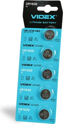 Produktbild von VIDEX CR1632 Lithium-Batterien 5er-Blisterpack