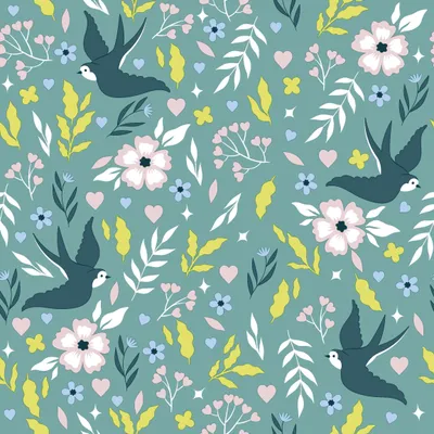 Produktbild von 20 Servietten Lovebirds - Vögel an Blüten und Blätter 33x33cm
