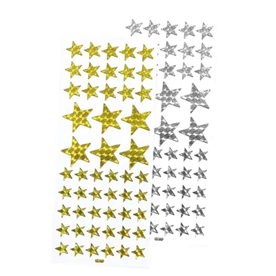 Immagine prodotto di folia 17103 folia adesivi olografici "Stelle", oro e argento