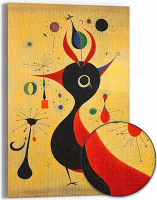 Produktbild von DEQOART Hybrid Leinwand Bild 60x90 cm 'Surreale Formenwelt' Wandbild Glas flach modern