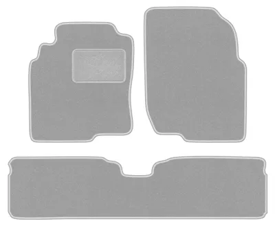 Image de Tapis de sol en moquette pour Nissan Almera Tino 2000-2006 (monospace) – jeu 4 pièces, gris, sur mesure – Wielganizator OSLO