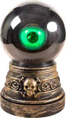 Produktbild von Sehendes Auge animierte Halloween-Partydeko gold-grün 20 cm - Einheitsgröße