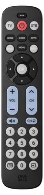 Produktbild von One For All Big-Button-Fernbedienung, Audio, Soundbar-Lautsprecher, TV, Drucktasten, Schwarz