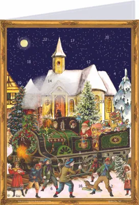 Imagen del producto de Calendario de adviento con postales, tema "Tren"