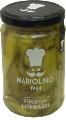 Produktbild von Pfefferoni lombardi in Essig 314 ml. - Mariolino