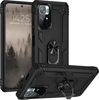 Produktbild von Armor Outdoor Handyhülle für Xiaomi Redmi Note 11 / 11S Handy Panzer Case Cover Schutzhülle Farbe: Schwarz