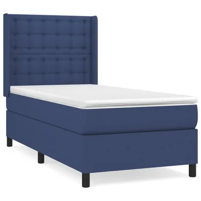 Produktbild von vidaXL Boxspringbett mit Matratze Blau 90x190 cm Stoff
