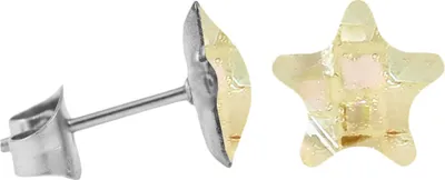 Produktbild von Chirurgenstahl Ohrstecker mit Mosaik Stern Farbe - Khaki