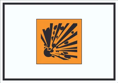 Produktbild von Aufkleber Gefahrensymbol Explosionsgefahr Symbol A6 (105x148mm)
