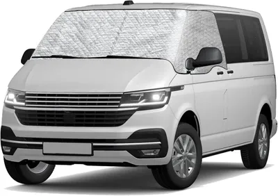 Productafbeelding van Windschermbescherming voor T5 en T6 Transporters. Bescherming tegen vorst, ijs, stof en zon voor Volkswagen campers en bestelwagens