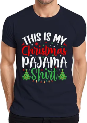 Produktbild von This is my Christmas Pajama Shirt Pyjama - Weihnachten Xmas Christmas Herren T-Shirt, Navy, 3XL