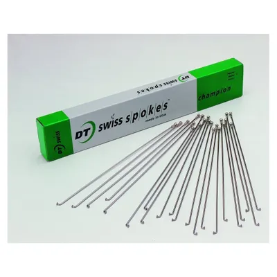 Produktbild von DT Swiss Speiche Champion 2.0 VE500 silber 284 mm - robuste J-Bend-Speiche fü...