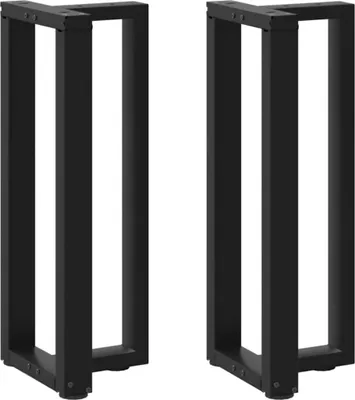 Obrázek produktu pro Nohy konzolového stolku ve tvaru T, 2 ks, černé, 38 x 25 x (72-73) cm, ocel