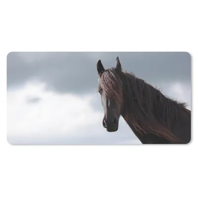 Produktbild von MuchoWow® Schreibtischunterlage Pferde - Himmel - Porträt 80x40 cm - XXL Mauspad - Gaming Mauspad