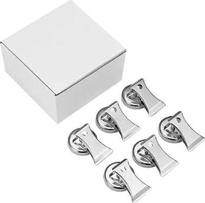 Produktbild von Magnetische Clips aus Edelstahl für Küche, Büro und Schule - Set von 6 Stück