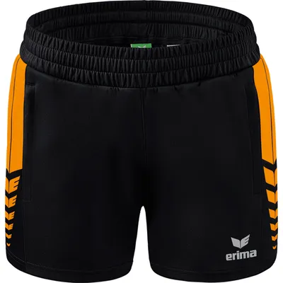 Produktbild von Erima Six Wings Worker Shorts Damen - Schwarz / New Orange