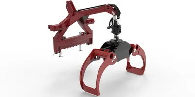 Produktbild von Joma-Tech Kombi-Anbaurahmen Euro- und Dreipunkt mit Forstgreifer OG24 & 4,5t Bolzenrotator
