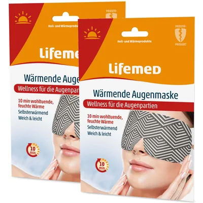Produktbild von 2er Set Wärmende Augenmaske | Wärmemaske Gesichtsmaske | Wärme Augenrelax Maske | Migränemaske Entspannung