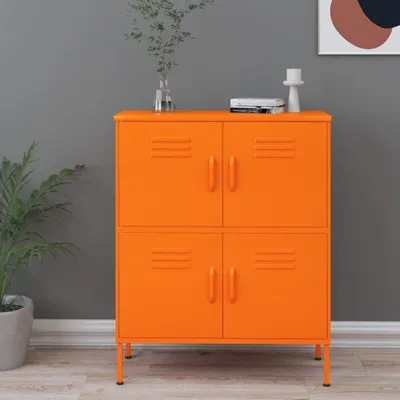 Produktbild von Lagerschrank Orange 80x35x101,5 cm Stahl , Aktenschränke Design 2024