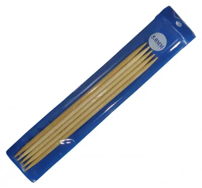 Bambus Nadelspiel Strumpfstricknadeln 20 cm mal 5.0 mm