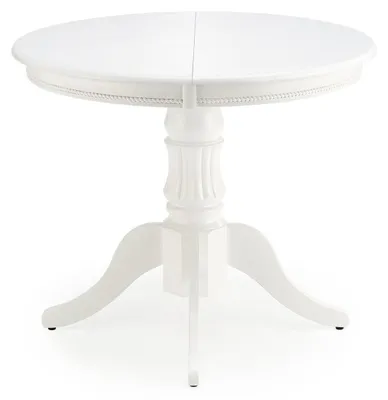 Produktbild von Esstisch Küchentisch William 90-124x90x75cm Farbe wählbar ausziehbar Jugendstilweiß