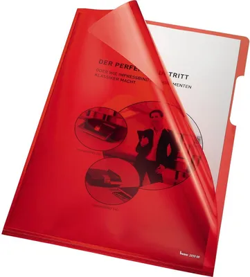 Produktbild von Bene Sichthülle 205000RT DIN A4 HPVC rot 100 St./Pack.