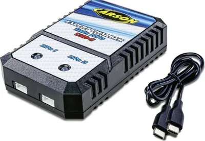 Produktbild von Carson Expert Charger Twin Lipo USB-C - 2x 7,4V Lipo Akkus gleichzeitig laden
