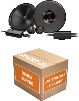 Produktbild von Lautsprecher Boxen Einbaupaket Front JBL Club3 64C passend für Skoda Superb II Typ 3T + Facelift | 2x Tief-Mitteltöner 2x Hochtöner